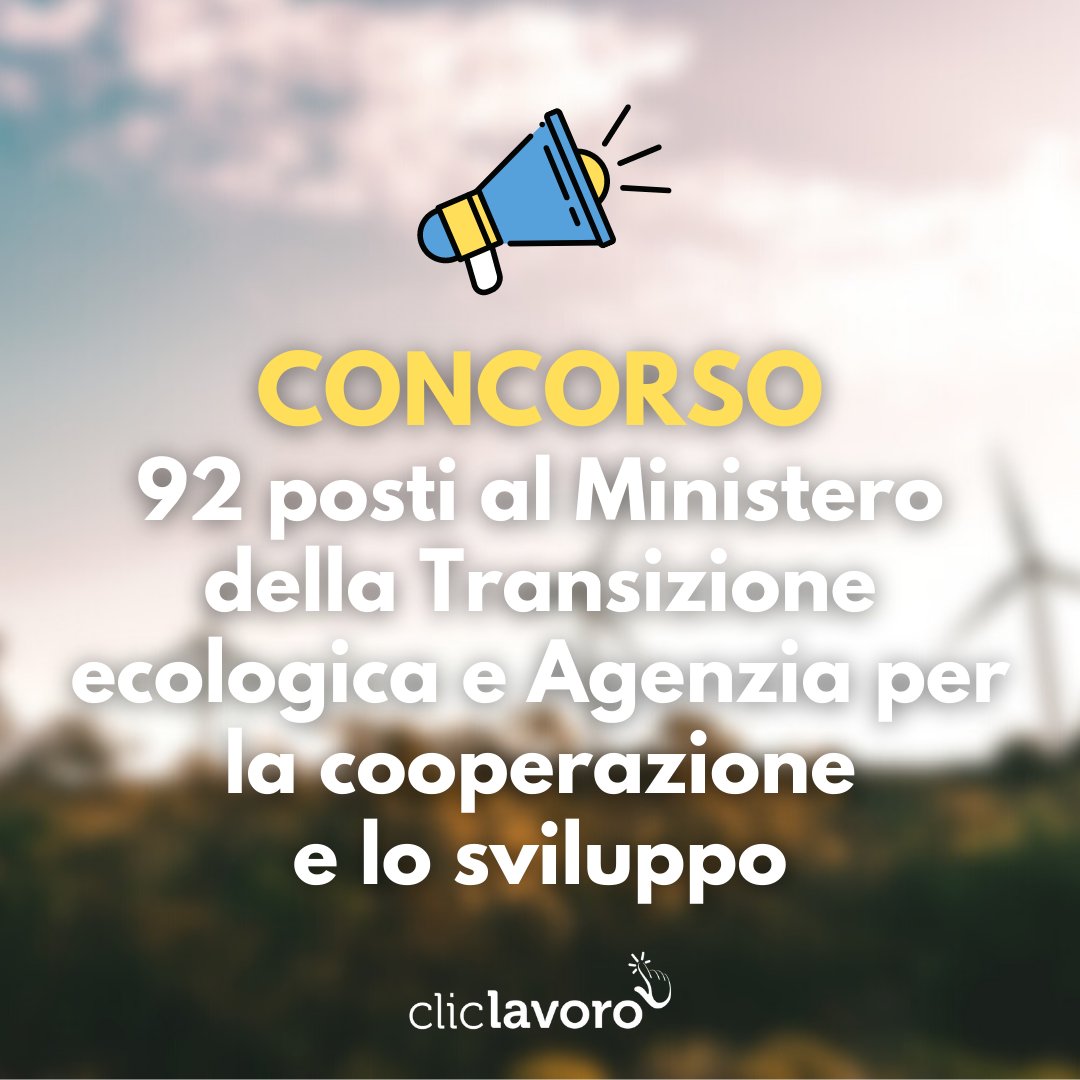 Cliclavoro On Twitter: "🌱Ministero Della Transizione Ecologica E Agenzia Italiana Per La Cooperazione Allo Sviluppo, Riaperto Il #Concorso Per 92 Persone. ⏱Inoltrate Le Domande Entro Il 30 Agosto! ▷Https://T.co/Qrof0Qkxlb @Mite_It @Aics_It Https://T ... 1080_x_1080_jpg