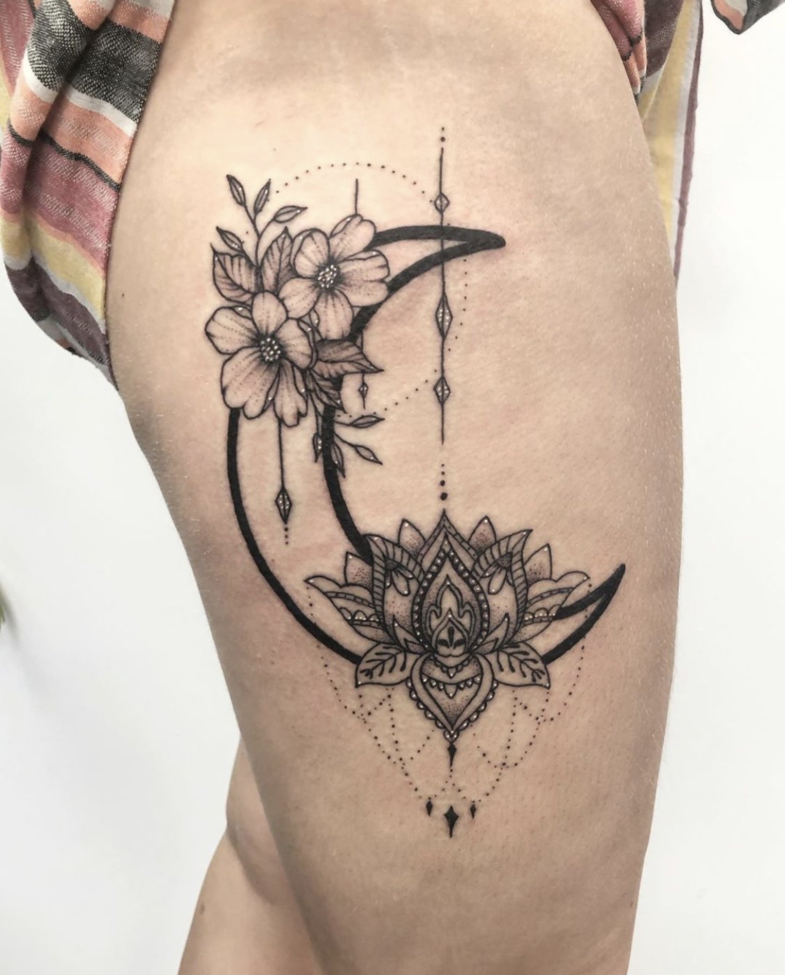 Uživatel Emerald Tattoo Company (Uk) Na Twitteru: „Cresent Moon Thigh Piece Done By @Rebeccy_Tattoos #Emeraldtattoocompany #Emeraldtattoo #Talbotgreen #Cardiff #Southwales #Cresentmoon #Moon #Moontattoo #Mandala #Mandalatattoo #Floral #Floraltattoo ... 1397_x_1125_jpg