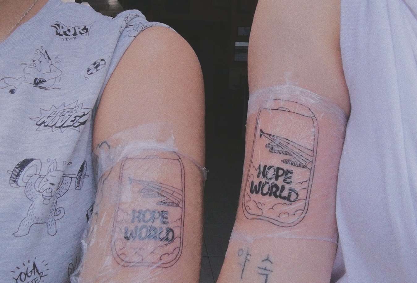 𝐡𝐚𝐧 (Hiatus) On Twitter: "A Friend I Met On Twitter 3 Years Ago Thanks To Bts Came To Spend Some Days With Me And We Got Hope World Inspired Tattoos Today, Because 914_x_1349_jpg