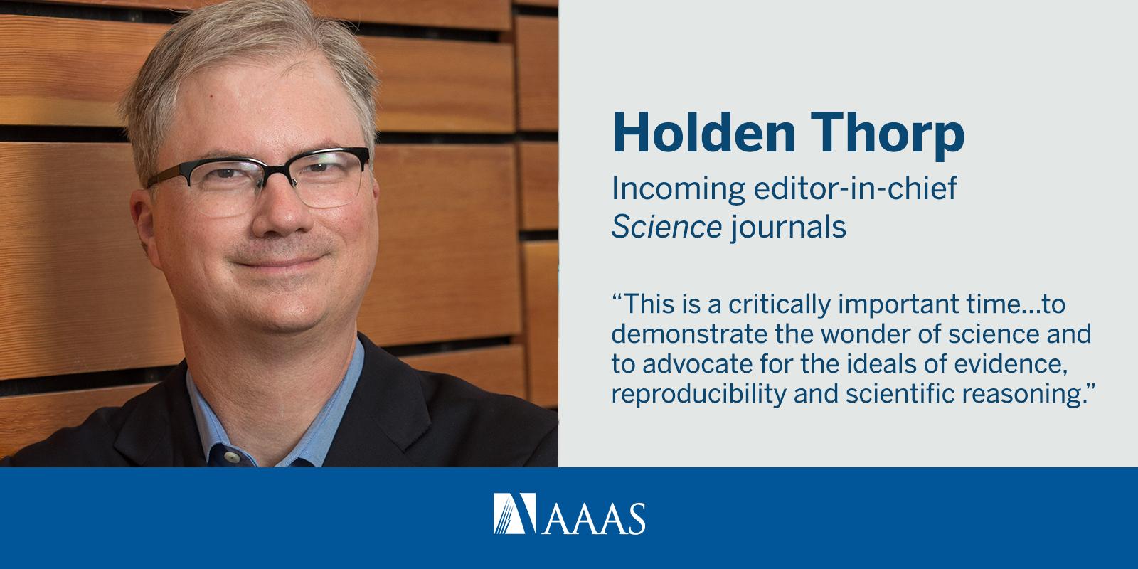 Science Magazine on Twitter "Holden Thorp (holdenWU) has been named