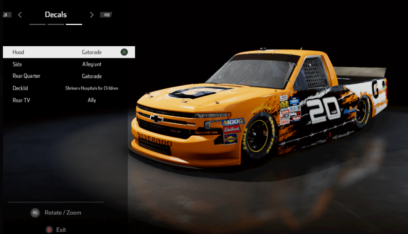 Nascar Heat 4 Phoenix Truck Setup Gold edition v20200218 english