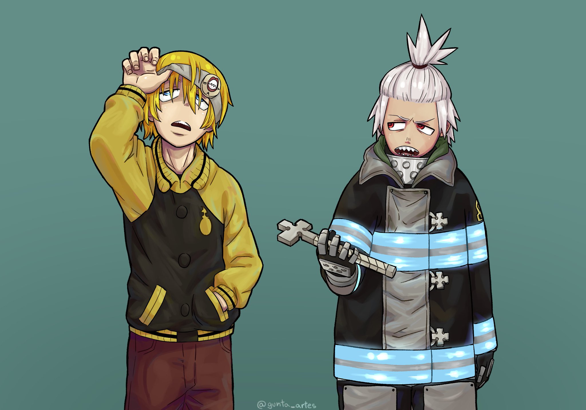 Fire Force Tamaki X Takeru Anime Wallpaper HD