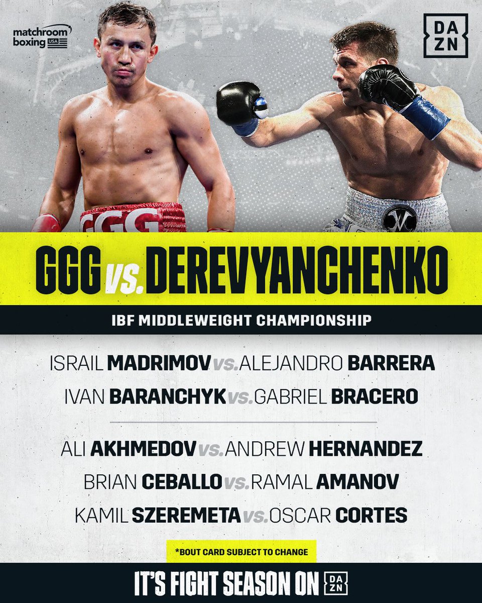 Boxing Card Tonight Dazn ImageFootball