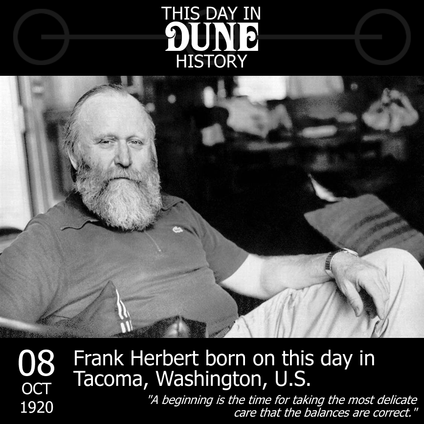 DuneInfo on Twitter "Happy Birthday to Frank Herbert, author of Dune