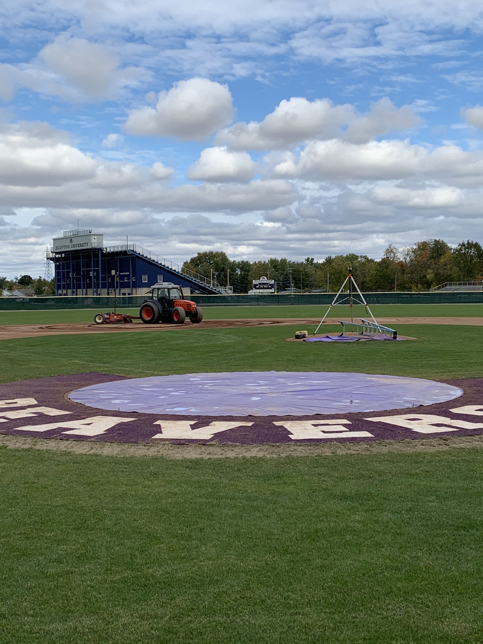 Bluffton University Baseball on Twitter "Some updates on our laser grade and warning track
