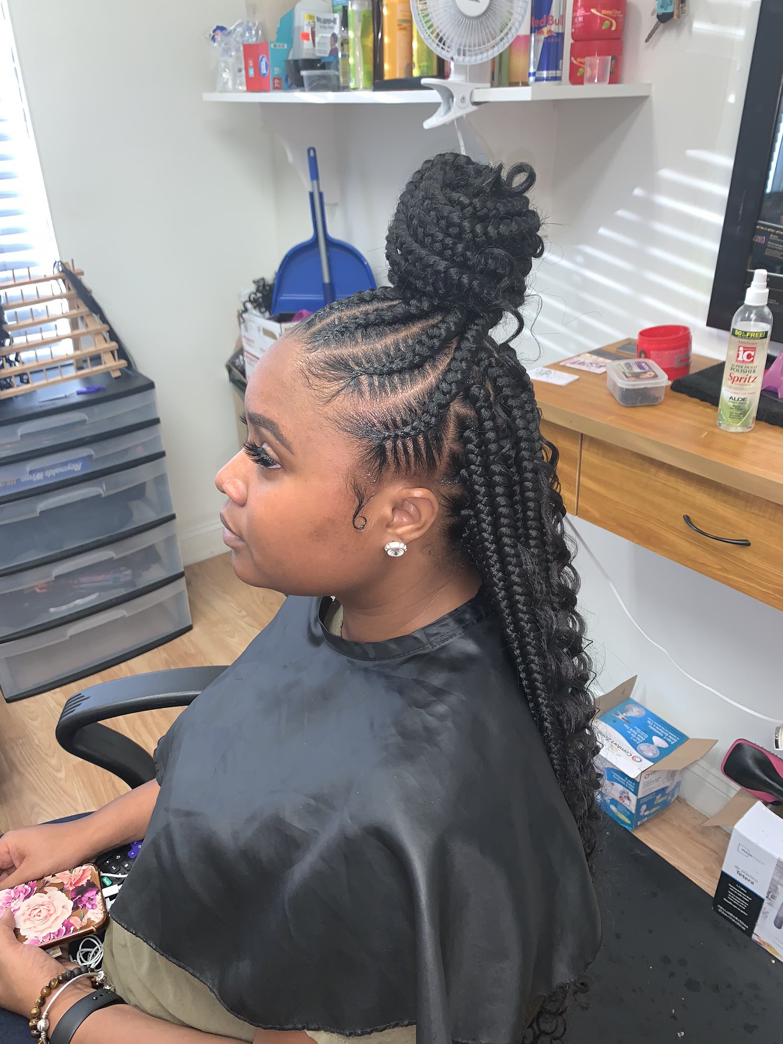 HBKK__Kkiss on Twitter "Half feedins/half box braids 🔥🔥🔥 braids…