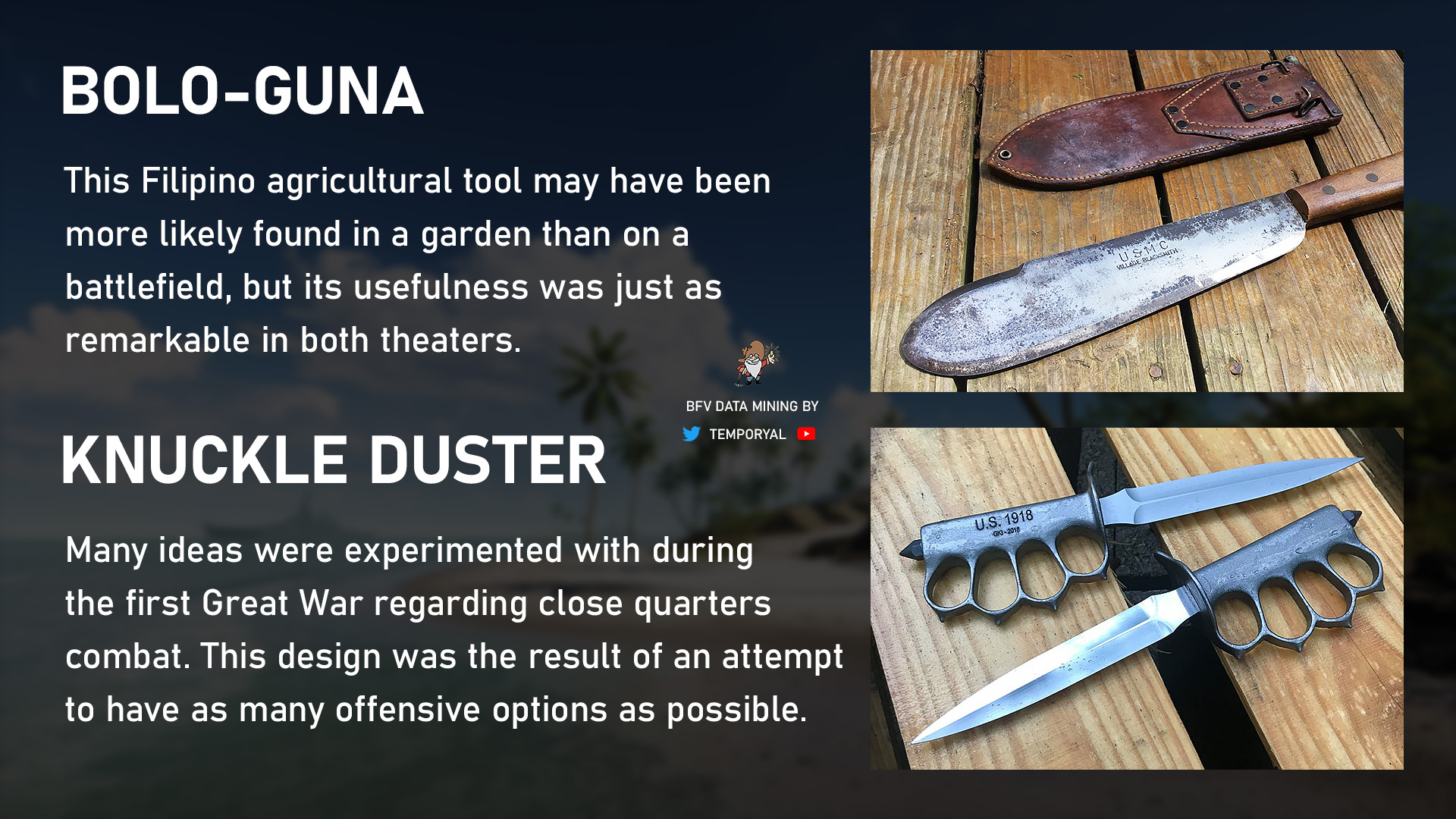 temporyal on Twitter "Unreleased BattlefieldV Melee Weapons Vol. 3 🔹