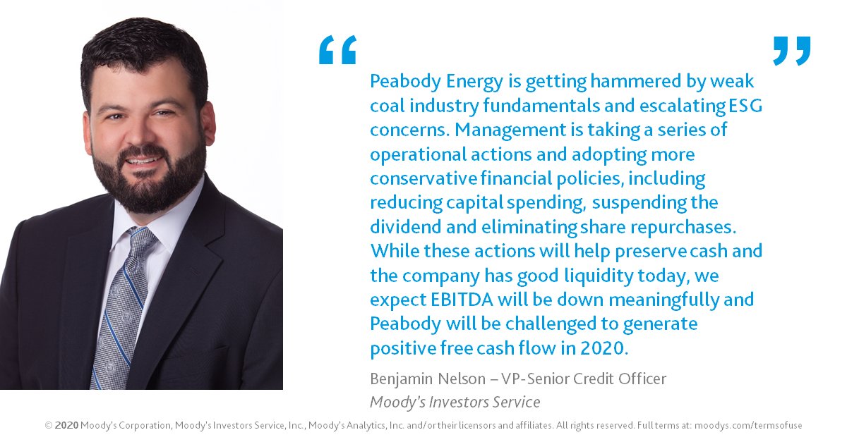 Peabody Energy announced Q4 earnings today. Moody's Benjamin Nelson