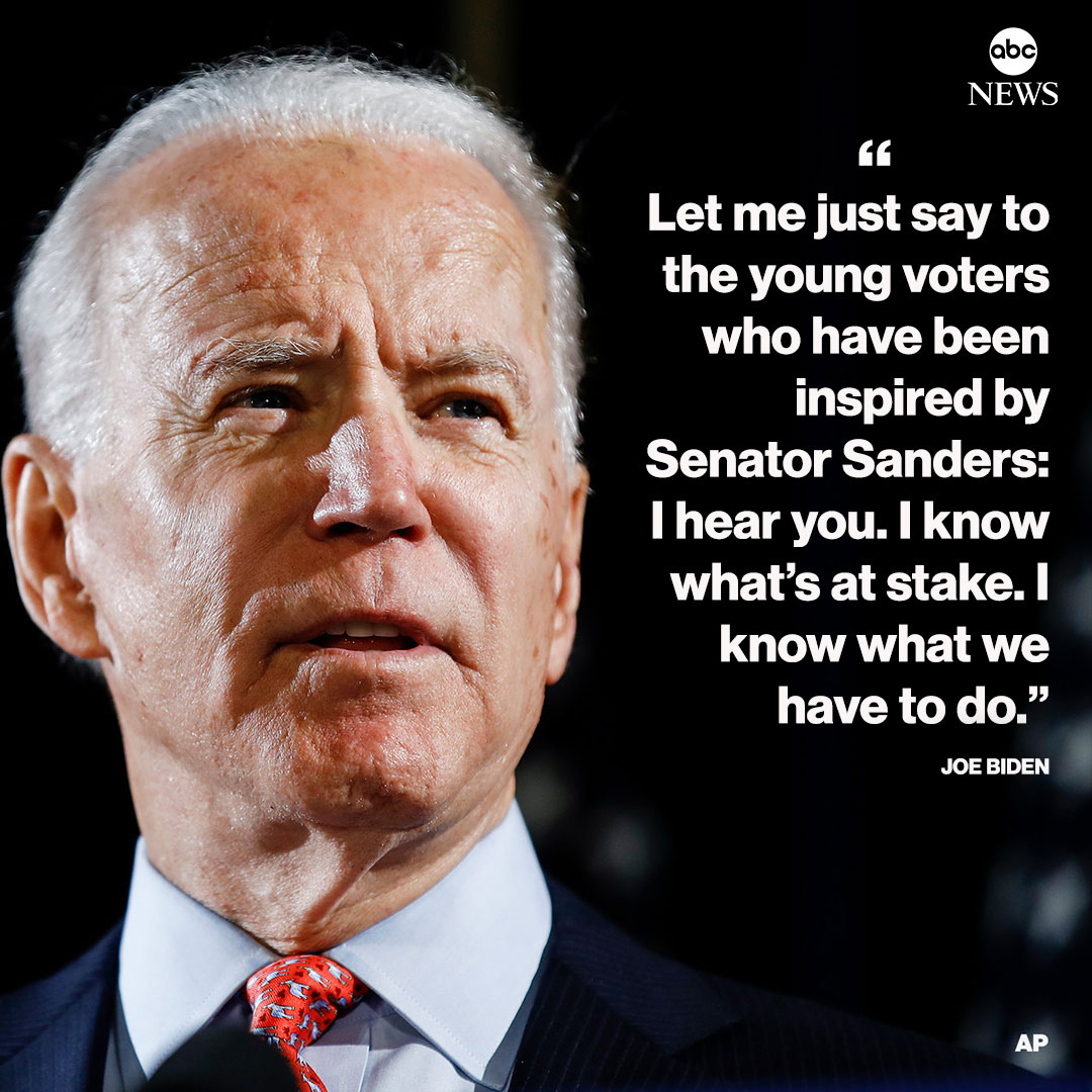 After projected primary wins in Florida, Illinois and Arizona, Joe Biden reached out to Bernie