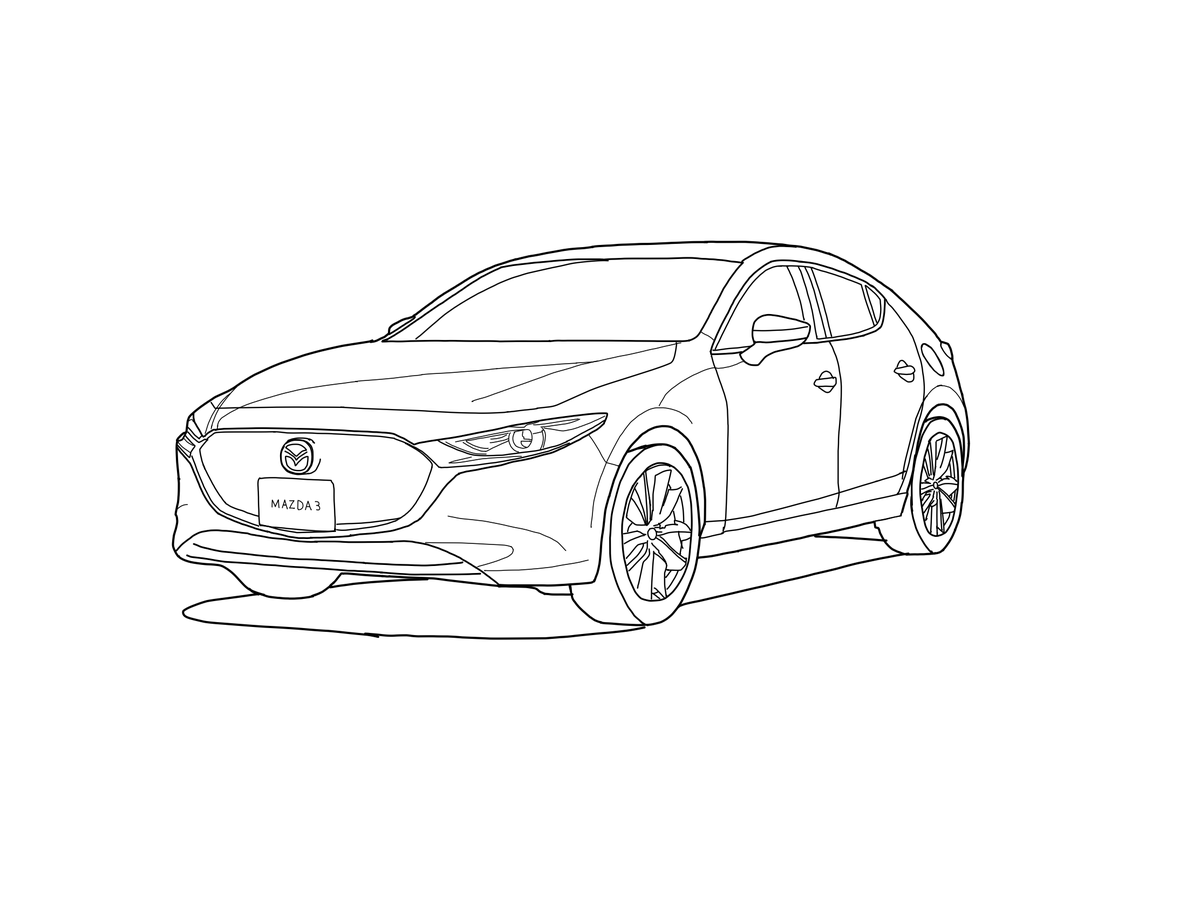 【人気のダウンロード】 車 塗り絵 マツダ Nurieiyes