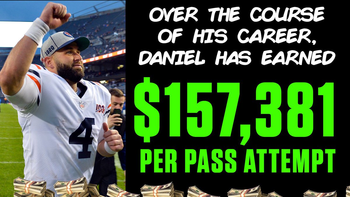 Chase Daniel is living the backup QB dream Career Pass Attempts = 218
