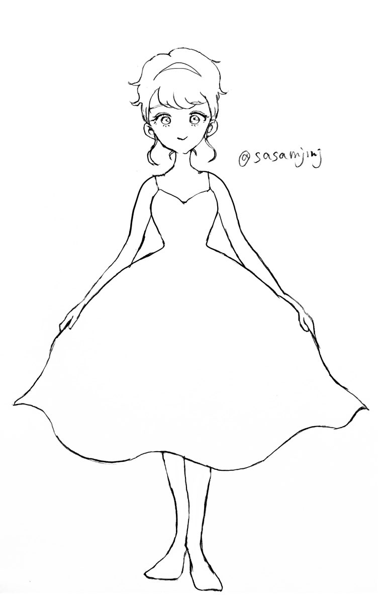 ドレス 塗り絵 239190塗り絵 ドレス 塗り方