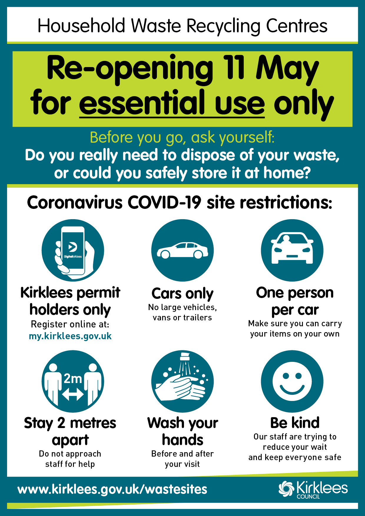 Kirklees Council on Twitter "Don’t we’re opening tips today