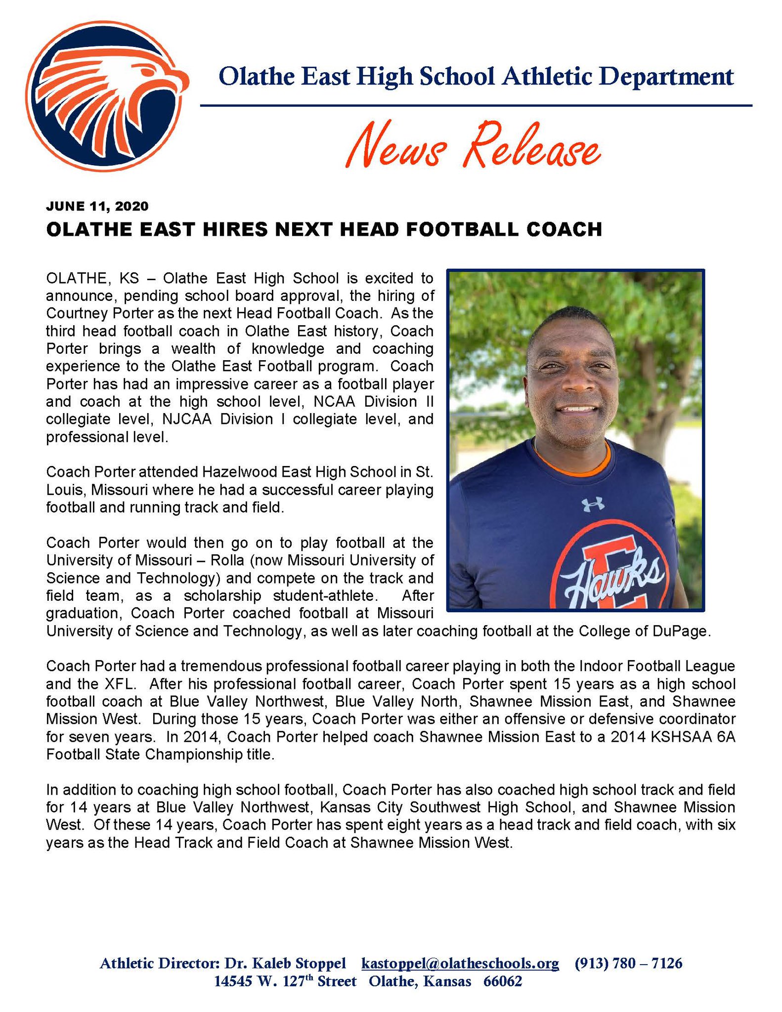 Dr. Kaleb Stoppel on Twitter "Pending school board approval, Olathe