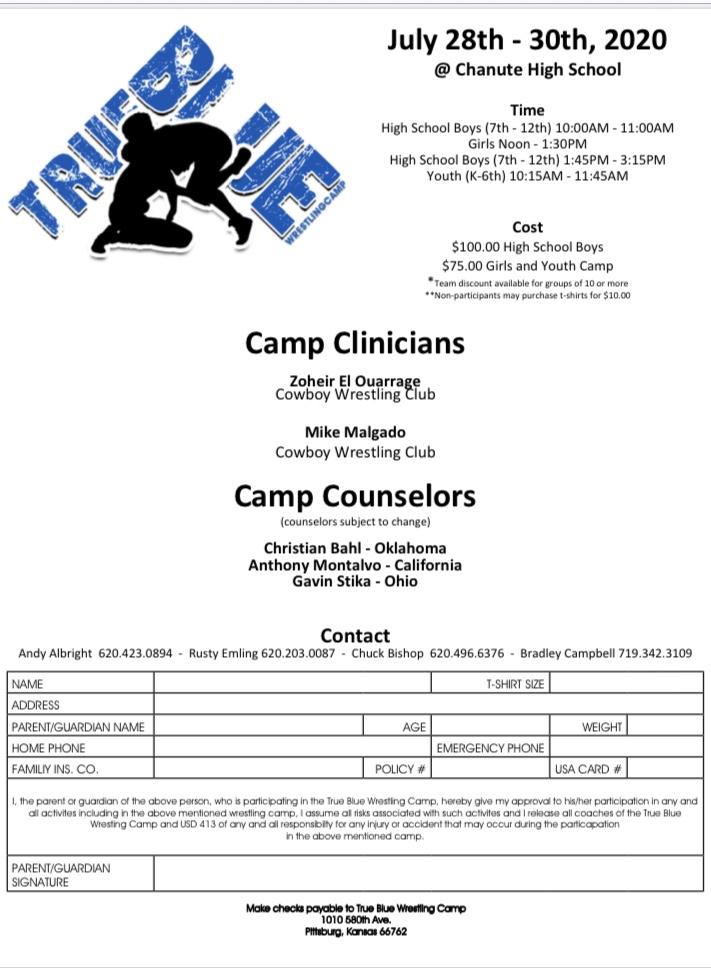 Frontenac Wrestling on Twitter "Great Camp Opportunity here. It will be smaller this year with