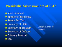 West Wing Reports On Twitter: "This Day, 1947: Harry Truman Signed The Presidential Succession Act, Which Said The Speaker Of The House Was Second In Line To Assume The Presidency, After The