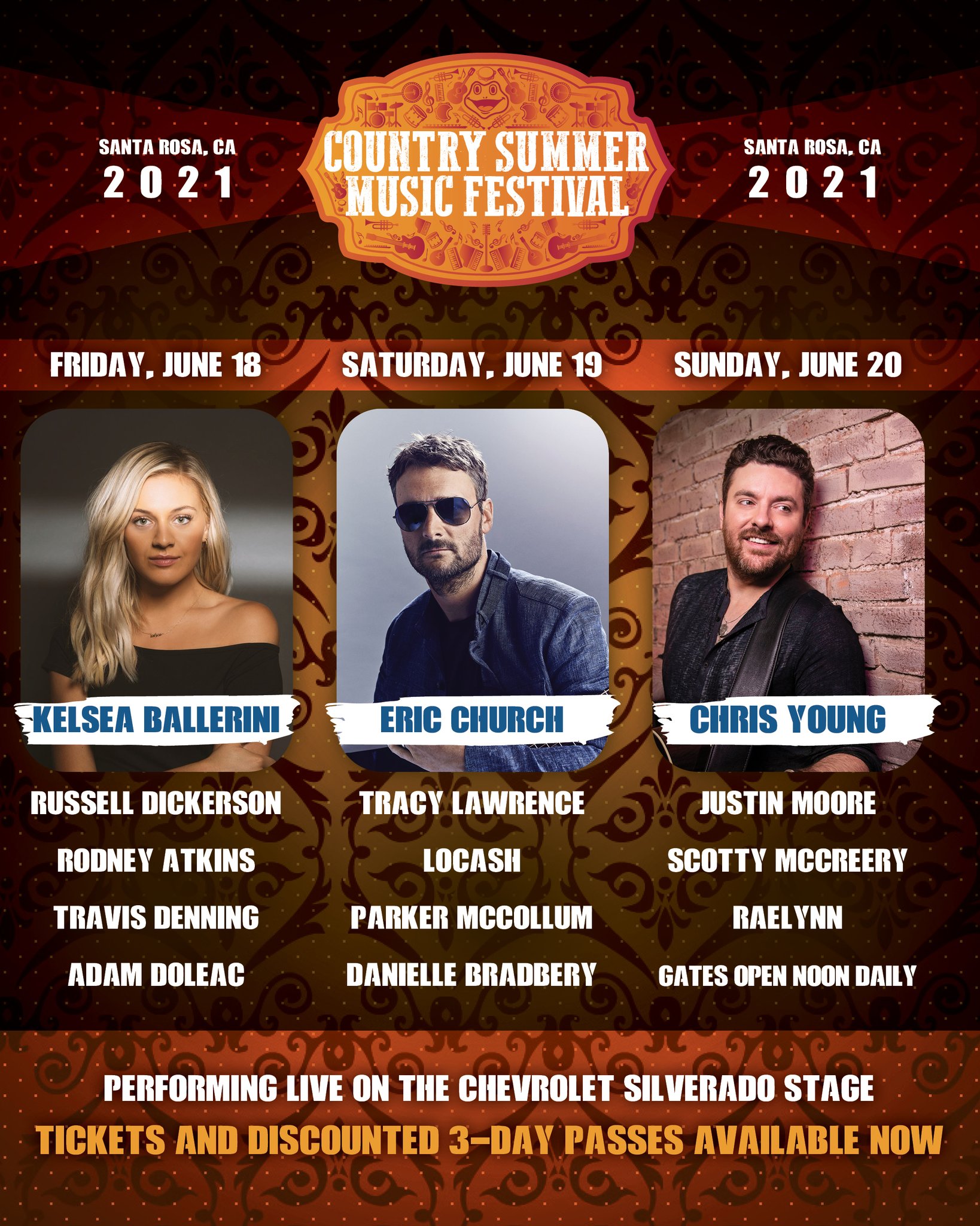 Country Summer Music Festival Twitter પર: "Your 2021 @Chevrolet Silverado Stage Lineup Is Here! Single-Day Tickets And Discounted Three-Day Packages To The Festival Of The Summer Are Available Now: Https://T.co/Tlboxonxtp Https://T.co/Haj7Urcm1Y" / Twitter