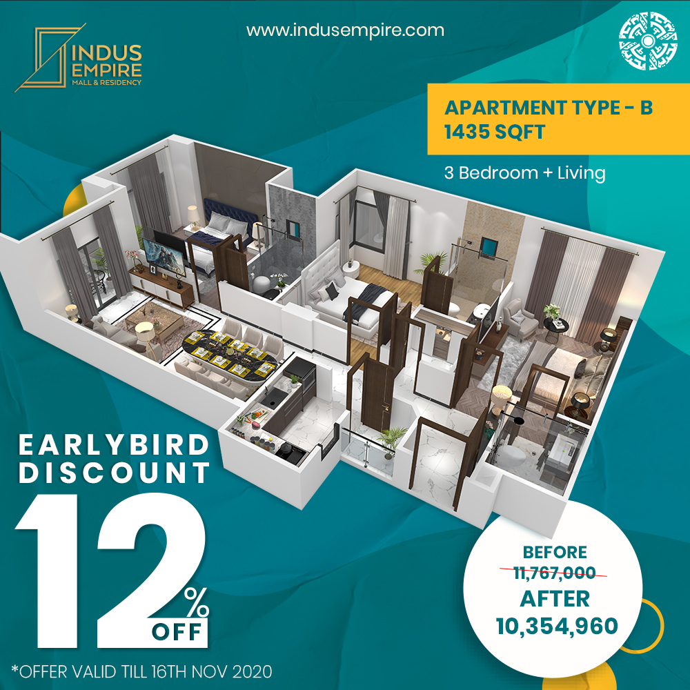 Indus Empire on Twitter "Grab the opportunity and avail of 12 off on prebooking of apartments