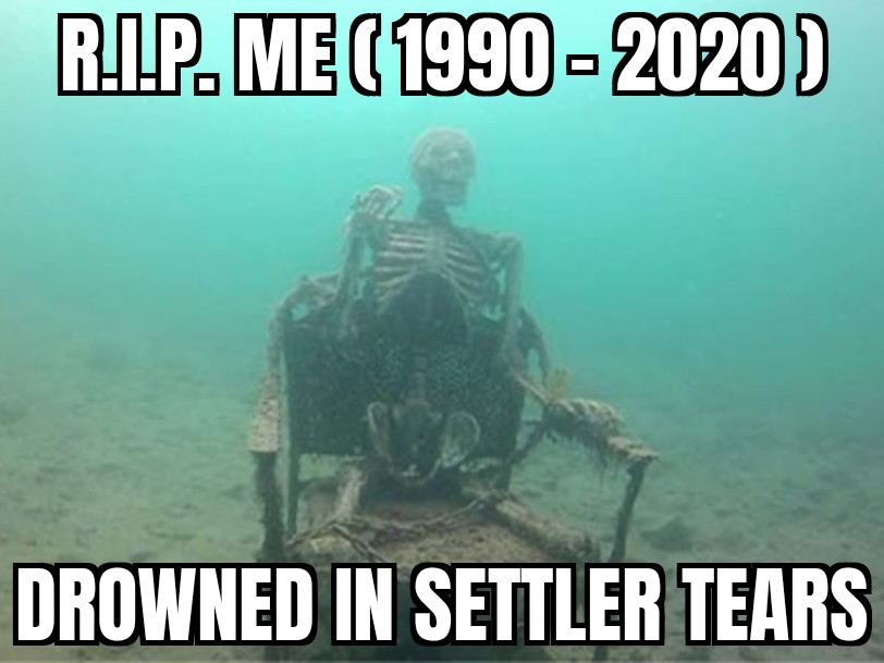 Skeleton Sitting On Chair Underwater Meme
