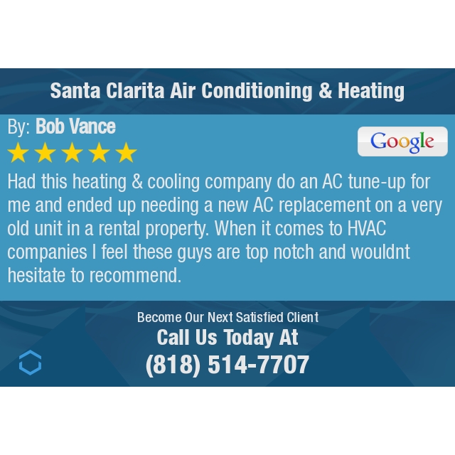 Santa Clarita Air Conditioning & Heating on Twitter "5 Star Bob V