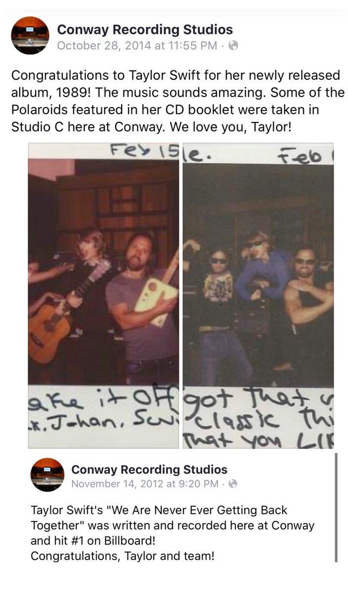 Taylor Nation Id On Twitter It S Been Reported That Taylor Swift Recorded The Amas Artist Of The Year Acceptance Speech At Conway Studios Los Angeles The Same Place Where She Recorded