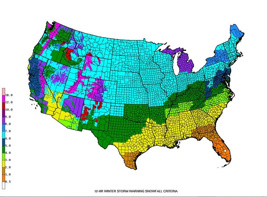 Winter Storm Warning Map Twitter 上的Capital Weather Gang："Here's A Map Which Shows How Much Winter Storm Warning Criteria (Based On Snow) Varies By Region... Https://T.co/4Nf0Q6Zmtn" / Twitter