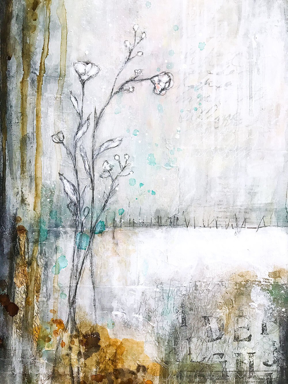 Guglielmina S On Twitter Winter Blooms Laly Mille Art Paintings Mixedmedia Art Winterflowers