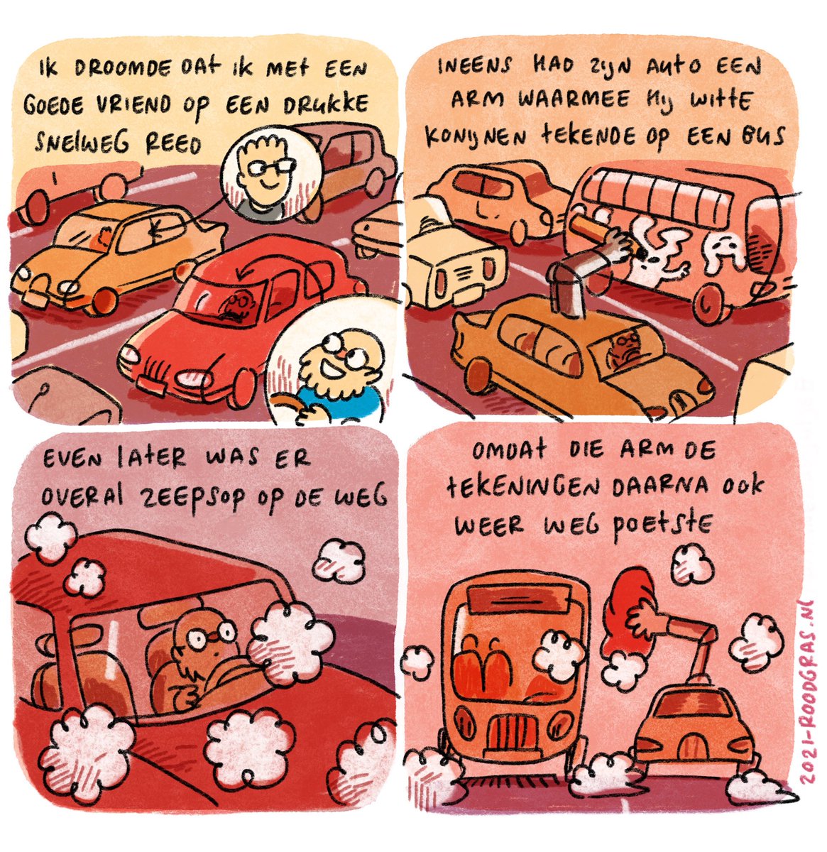 Studio Rood Gras On Twitter Ik Wil Ook Een Arm Op Mijn Auto Om Te Tekenen Op Andere Auto S Op De Snelweg De Kenner Herkent Natuurlijk Illumatie Trouwens Volg Dat Konijn