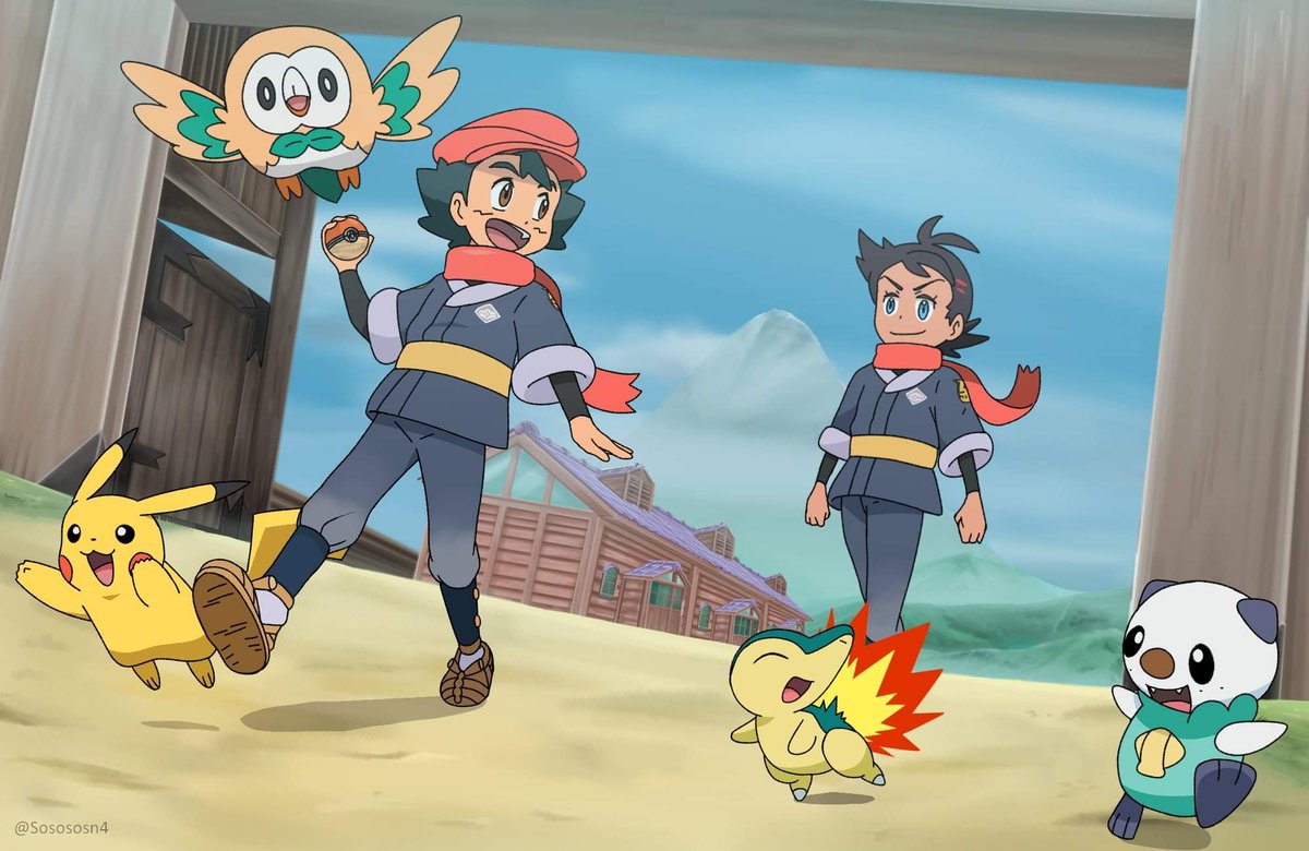 SososoSunShine on Twitter "What if Ash and Goh time traveled ? Let's go for Pokemon Legends