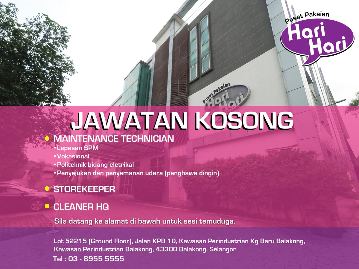 Kerja Kosong Balakong Jawatan Kosong Di Cheras Perlu Segera July 2021