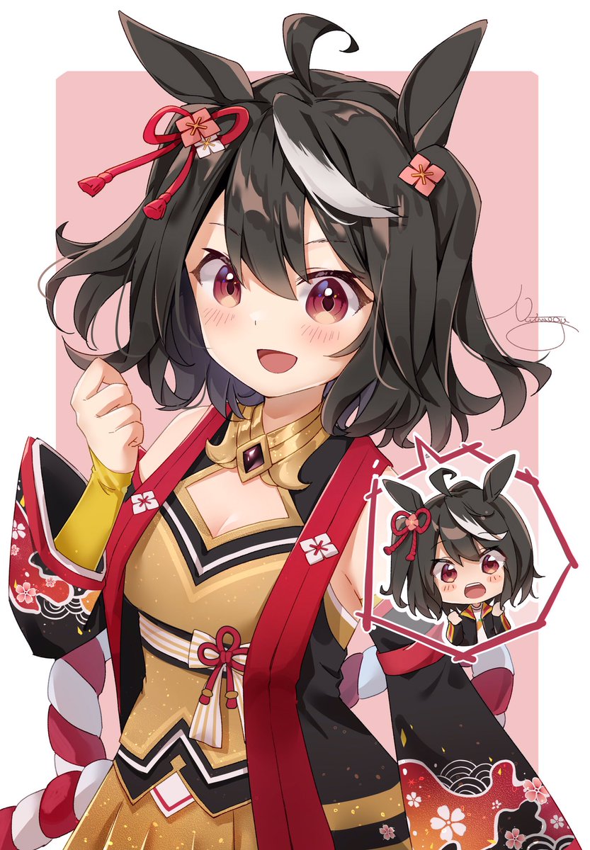 「私服ライスシャワー ウマ娘 」夏メグのイラスト