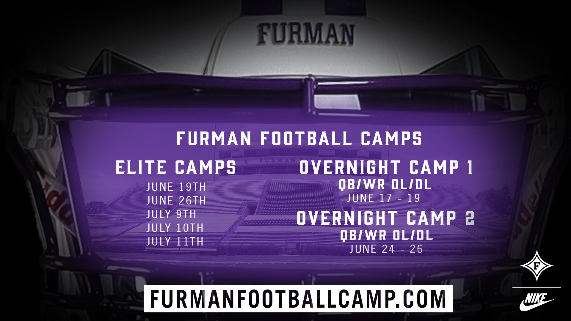 Furman Football on Twitter "𝙎𝙞𝙜𝙣 𝙪𝙥 𝙩𝙤𝙙𝙖𝙮! ️ 𝙎𝙪𝙢𝙢𝙚𝙧 𝙘𝙖𝙢𝙥𝙨 𝙡𝙚𝙨𝙨 𝙩𝙝𝙖𝙣 3
