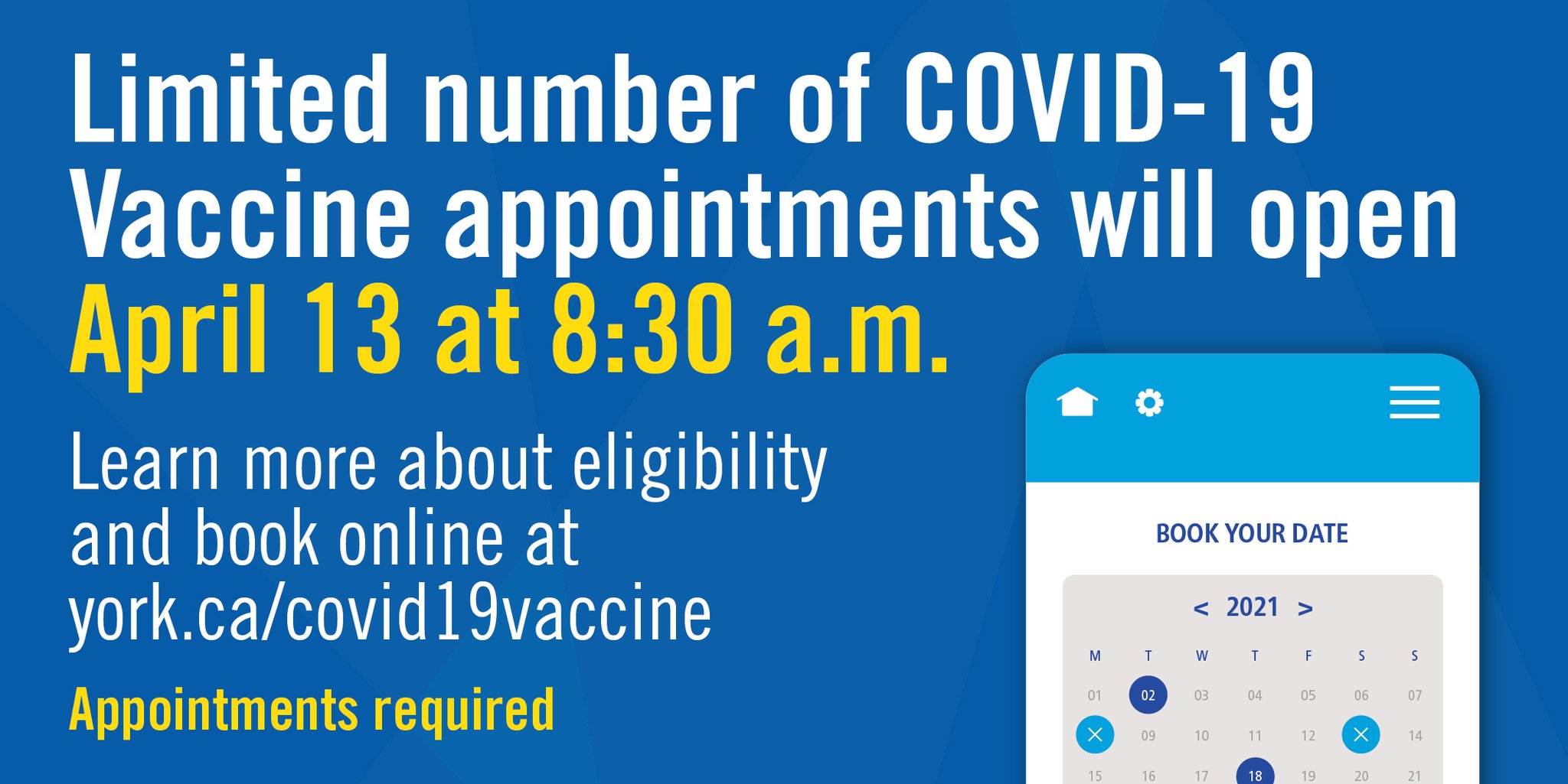 York Region on Twitter "A limited number of COVID19 vaccine