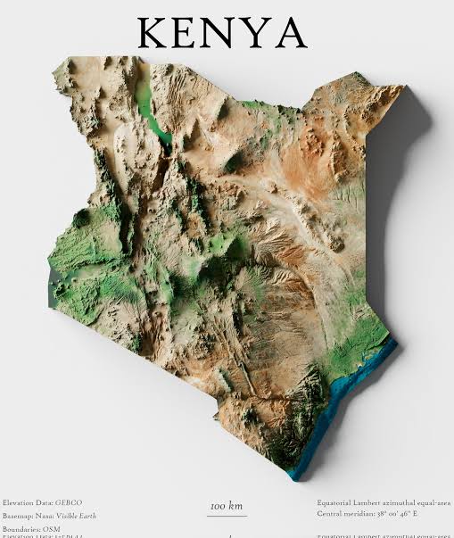 30DayMapChallenge Colonial map of Kenya. British colonialists