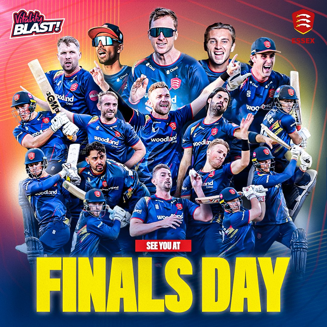 Essex Cricket on Twitter "🤩 𝗪𝗘'𝗥𝗘 𝗢𝗙𝗙 𝗧𝗢 𝗙𝗜𝗡𝗔𝗟𝗦 𝗗𝗔𝗬!!!! https//t.co