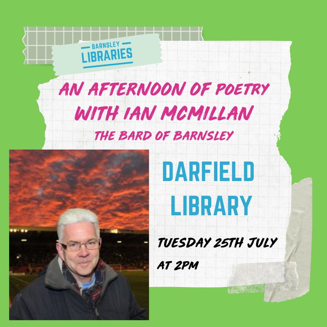Barnsley Libraries on Twitter "IMcMillan, the Bard of Barnsley is