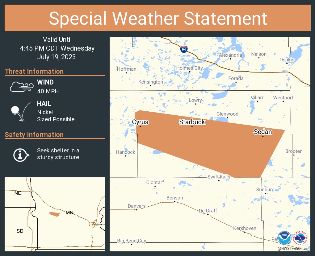 NWS Twin Cities on Twitter "A special weather statement has been
