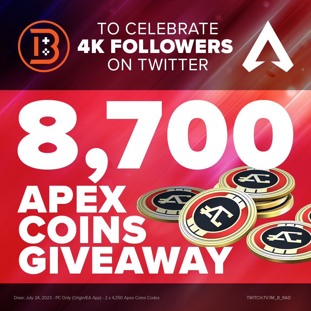 im_b_rad on Twitter "🪙🎁 APEX COIN GIVEAWAY 🪙🎁 To celebrate hitting 4k
