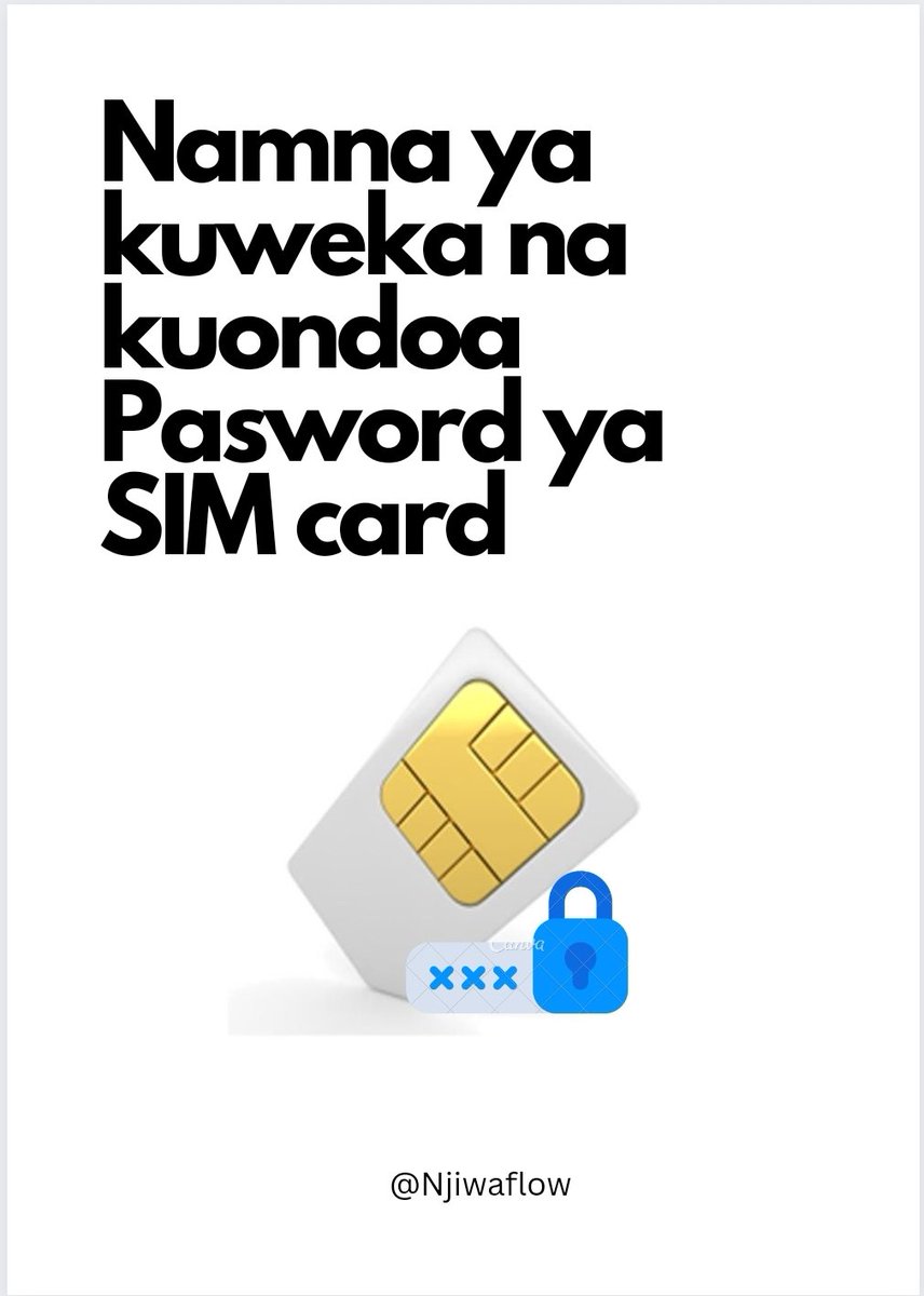💨 Ulinzi wa SIM card kwa kuset pasword ya line tofauti na ya simu
