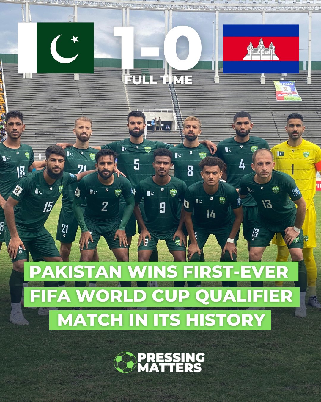 Pakistan claims first win in FIFA World Cup Qualifiers history