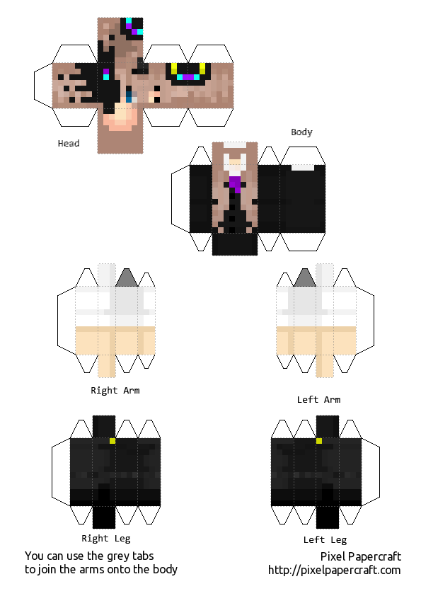Minecraft Papercraft Girl