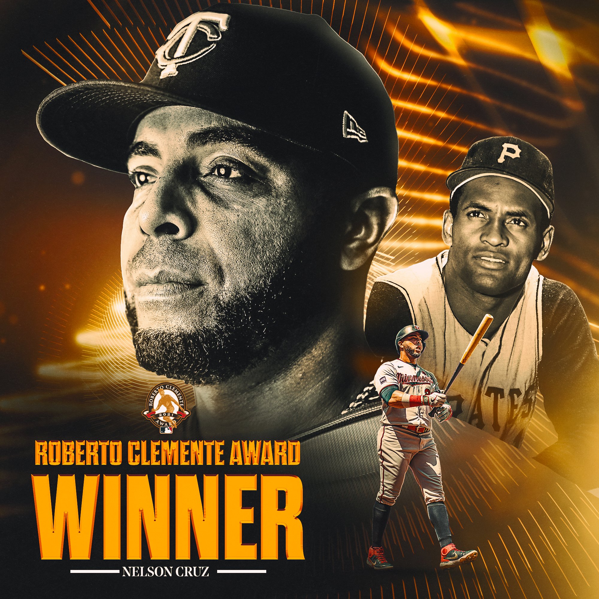 MLB on Twitter "Nelson Cruz is the 2021 Roberto Clemente Award winner