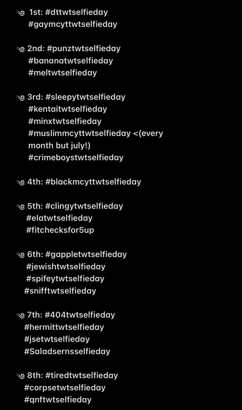 selfie day updates on Twitter "UPDATED SELFIE DAYS LIST‼️ 24/11/2021 rt's appreciated!! https