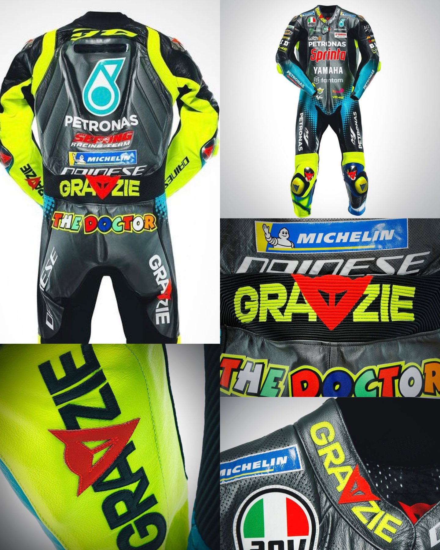 Twitter 上的Everything Moto Racing："Valentino Rossi Will Run This Special Dainese Suit For His Final Race Of His Career Which He Has Spent Close To 30 Years Wearing The Suits Of The