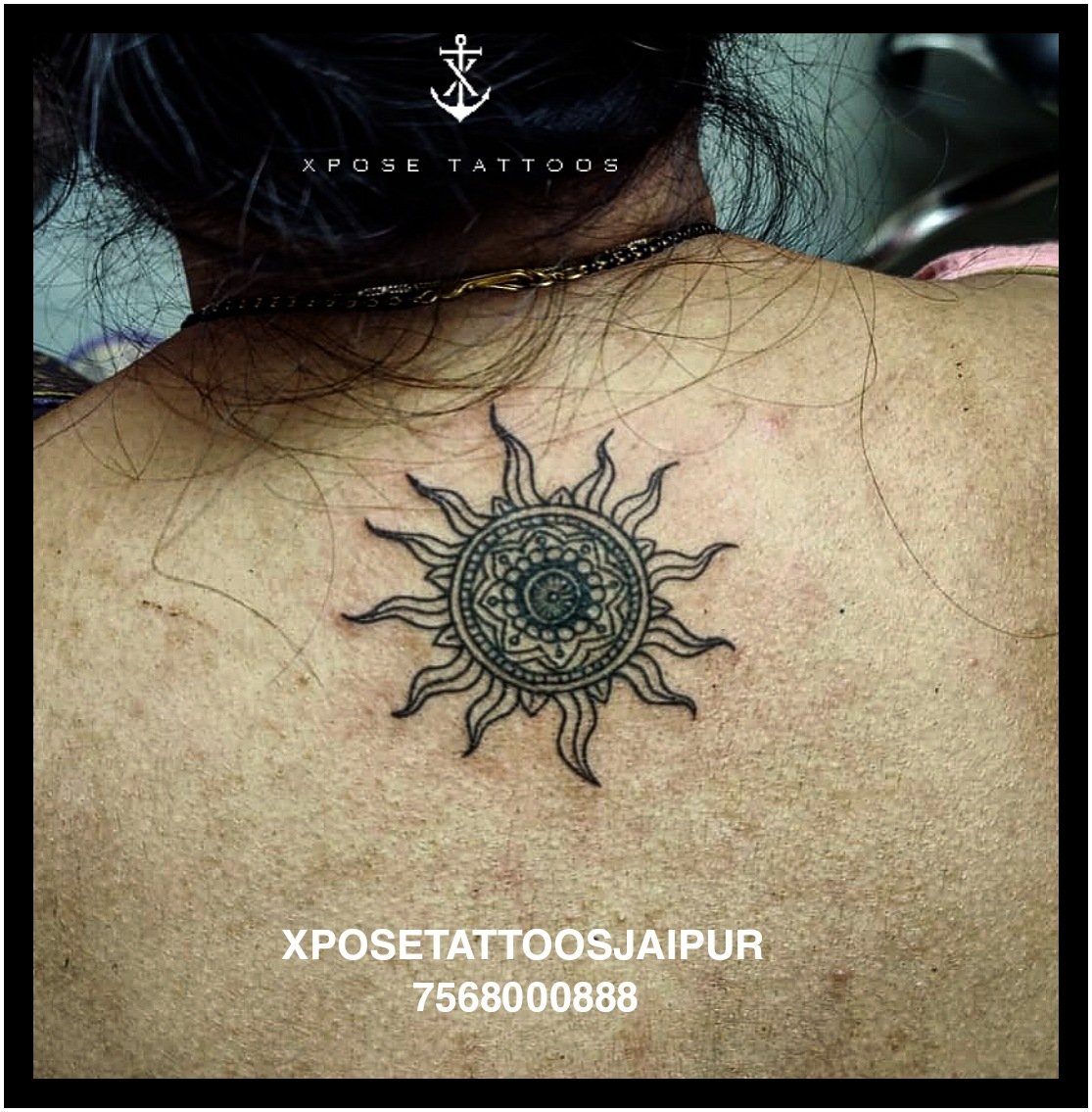 Xpose Tattoos Jaipur On Twitter: "Sun Tattoo On Back For More Details Contact Us - 7568000888 . . #Besttattoostudioinjaipur #Besttattooinjaipur #Jaipurtattooart #Jaipurbesttattooshop #Xposebestofyou #Xposetattoosjaipur #Xposetattooshop ... 1135_x_1115_jpg