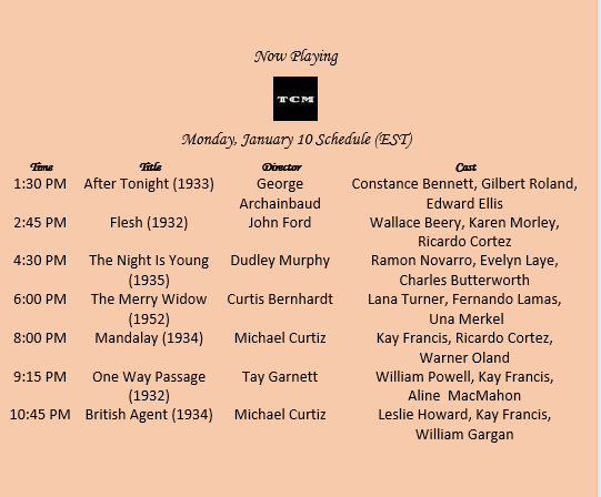 Tcm Schedule January 2022 Classic Movie Fans-Premium On Twitter: "Tcm Schedule For Monday 10 January. Changes To Schedule May Occur After Posting. Updates May Be Found At Https://T.co/Cg9Ddbibit Https://T.co/Ddriznz47I" / Twitter