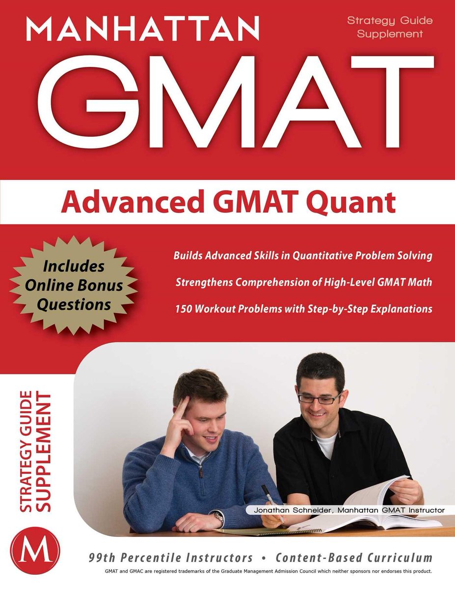 Best books MANHATTAN GMAT Advanced GMAT Quant (GMAT