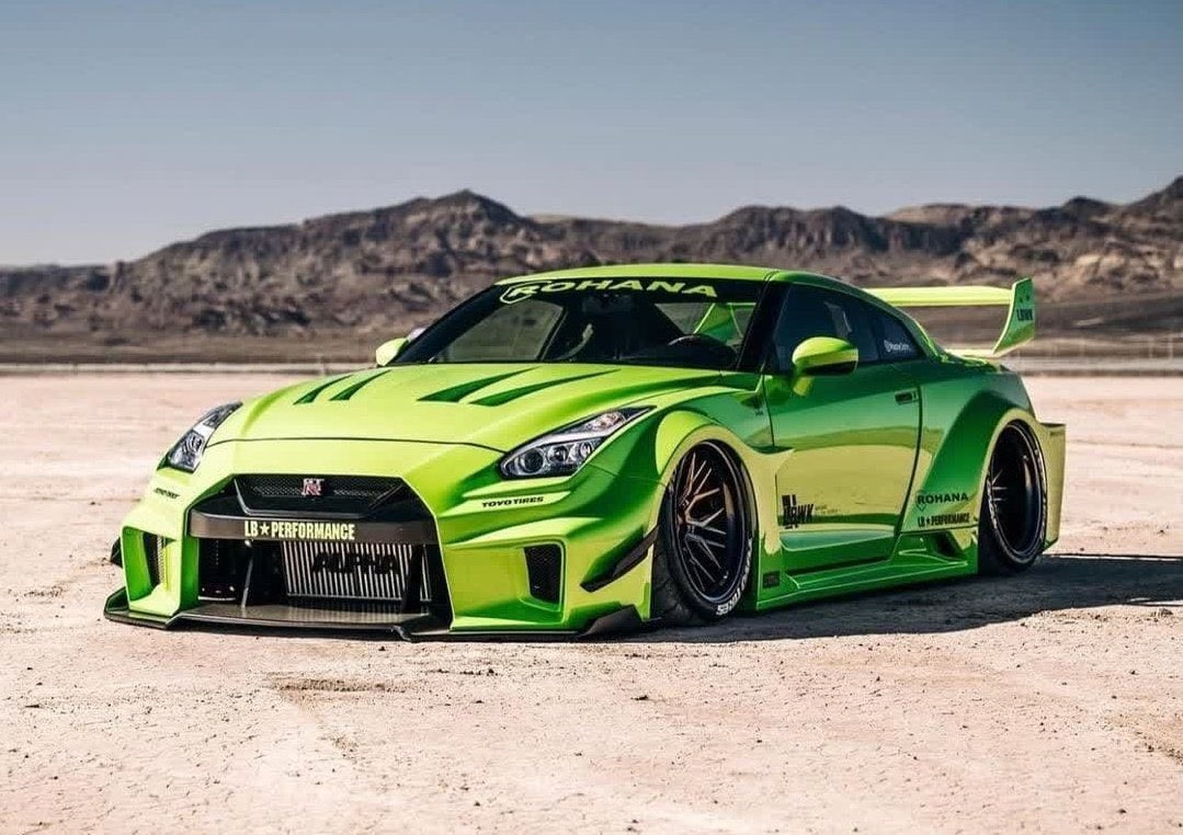 Green Nissan Gt R