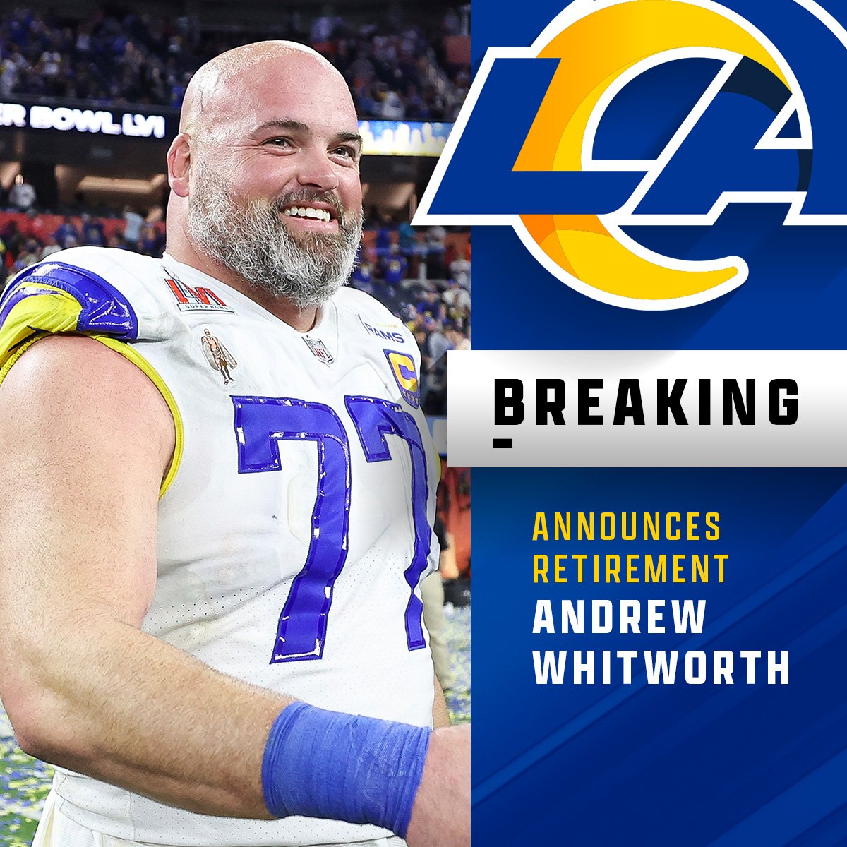 Nfl On Twitter Rams Ol Andrew Whitworth Announces Retirement After A