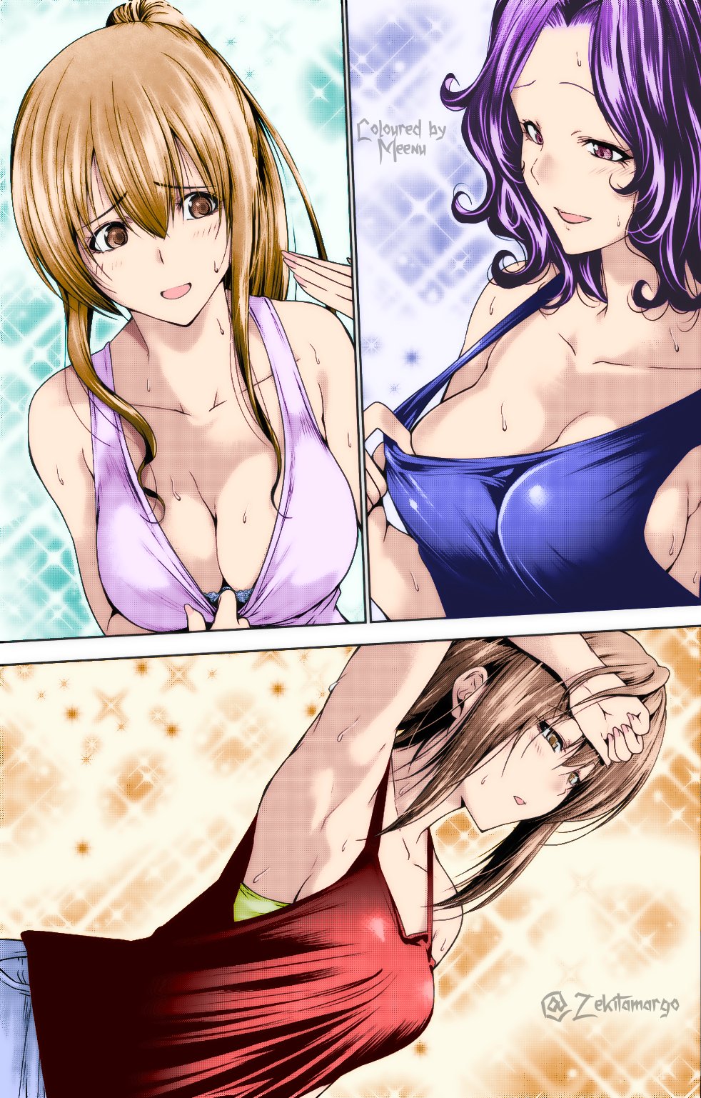 Meenu on Twitter "Azusa, Nanaka and Chisa (Grand Blue) Commissioned